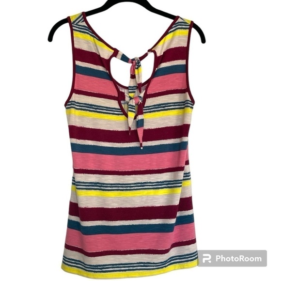 Anthropologie Deletta Stripe Tie Back Tank | S - Picture 3 of 6